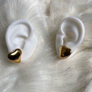 Gold Heart Earrings
